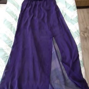 Forever 21 Deep Purple Maxi Skirt with Side Slit
